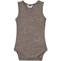 Joha Romper mouwloos - Wol - Bruin Gevlekt - - 70 - Rompers Mouwloos