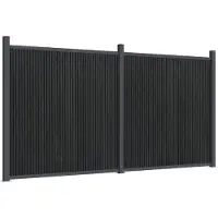 vidaXL Schuttingpaneel 353x186 cm HKC grijs