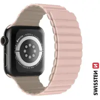 Swissten Magnetic Siliconen Band Geschikt voor Apple Watch 38-41mm – Roze – 46000502