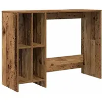 vidaXL Bureau 102,5x35x75 cm bewerkt hout oud houtkleurig