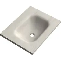 Brauer Dune Medium wastafel 60 cm met 1 wasbak en 0 kraangaten sintered stone Ivory Travertin