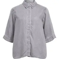 Object Blouse 'OBJFRAME' grey denim
