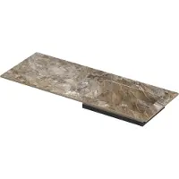Ink Post Wastafel keramische slab envelop bak rechts met 1 kraangat 120x45x1 Earth glossy