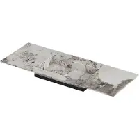 Ink Post Wastafel keramische slab envelop bak midden zonder kraangat 120x45x1 Island glossy