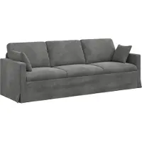 vidaXL Bank Donkergrijs 228 x 78 x 80 cm Fluweel