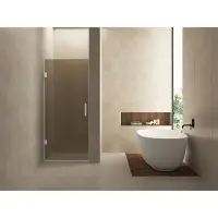 Wiesbaden Nisdeur less 90x200 cm 8 mm nano vintage brons glas geborsteld staal