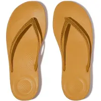 FitFlop iqushion sparkle slippers – turmeric | lichtgewicht ergonomische teenslippers dames