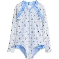 Next Badpak lichtblauw / donkerblauw / groen / wit
