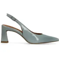 No Stress - Dames - Blauwe lak slingbacks - Maat 38