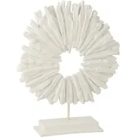 J-Line Cirkel Rond Polyresin Wit