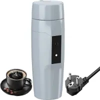 Core Draagbare Waterkoker – 350 ML - Mini Waterkoker – Automatische Uitschakeling - Lichtgrijze - ‎22cm x 9cm x 9cm