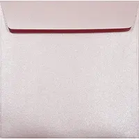 Netuno Metallic (parelmoer) roze enveloppen vierkant K4-156 - 156 x 156 mm - 25 stuks - NK natgelijmde - 120 gram - Majestic -