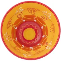 J-Line kom - keramiek - oranje/rood - medium
