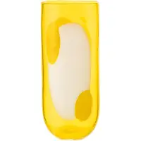 J-Line vaas Mona - glas - transparant/geel - large
