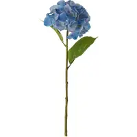 J-Line bloem hortensia Frisse Toets - textiel - blauw - large - 4 stuks