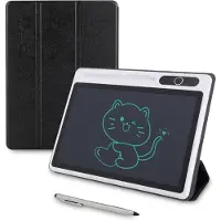 Core Digitaal Notitieblok - Notitieblok 9 Inch - Grafische Tablet Met Leren Hoes & Tekenpen - Zwart - 23cm x 23cm x 1cm