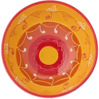 J-Line schaal keramiek oranje/rood - 28 cm - 14 cm