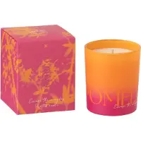 J-Line geurkaars Oasis - Summer In The Air - glas - oranje/roze - small