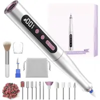 Core Elektrische pedicureset - Professionele pedicureset – Nagelboor - Wit - 21cm x 21cm x 168cm