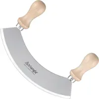 Triangle Wiegemes 17.5cm - Scherp & Stijlvol - RVS met Beukenhouten Heft