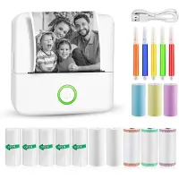 Core Mini Printer Papier - Mini Printer voor Mobiel - Pocket Printer - Wit - 5cm x 9cm x 9cm
