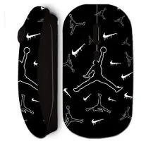 MANIACASE Muis - Air Jordan - Zwart Wit - Draadloos - Optisch - Nano usb wifi