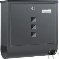Kesser Brievenbus RVS Wandbrievenbus met Krantenvak & Slot inclsuief Montagemateriaal