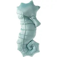 J-Line kussen Zeepaard - polyester - turkoois