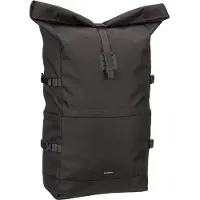 Sandqvist - Fietsforensen - Icon Rolltop Backpack L Black voor Unisex van Aluminium - Zwart
