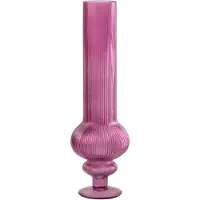 J-Line vaas Ada Geribbeld - glas - fuchsia - large