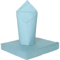 Givi Italia Feest servetten - 16x - lichtblauw - 3 laags - 33x33cm - feest/verjaardag servetten