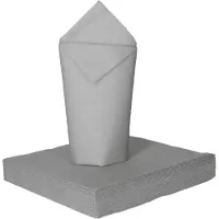 Givi Italia Feestelijke servetten - 20x - zilver - 3 laags - 33 x 33 cm