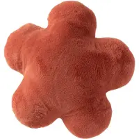 J-Line kussen Bloem - polyester - terracotta