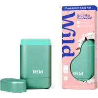 Wild Natural Deodorant Fresh Cotton & Sea Salt Navulbaar 40 gram