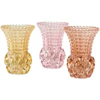 J-Line theelichthouder - glas - mix - set van 3
