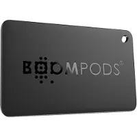 Boompods , Airtag-sleutelhanger Boomcard-model creditcardformaat met Android Find My IPX7, Zwart