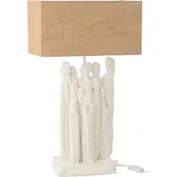 J-Line tafellamp Figuren - polyresin - wit/naturel