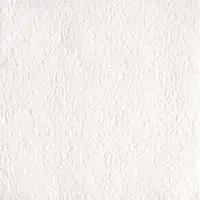 Ambiente Servetten Luxe - 15x stuks - 33 x 33 cm - wit - barok patroon - 3 laags
