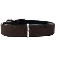 Hunter halsband softie kunstleder nubuck look bruin / zwart
