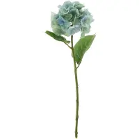 J-Line bloem hortensia Frisse Toets - textiel - turkoois - large - 4 stuks