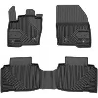 Frogum No.77 Rubberen Automatten Set – Geschikt voor FORD Edge II vanaf 2014 – 3-delig (Inclusief doorlopende achtermat) – TPE Premium Kwaliteit – Hoge Rand 4 cm – Geurloos – Zwart
