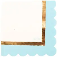 Kärkkäinen Feestservetten - 16x - baby shower - blauw - 3 laags - 33 x 33 cm - geboorte