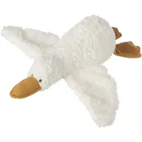 J-Line knuffelbeer Eend Slapend - polyester - wit/geel