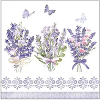 Ambiente Servetten Lavendel - 20x stuks - 3 laags - 33 x 33 cm - bloemen thema - lente - wegwerp servetjes - lunchservetten