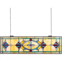 Vevor Glas-in-lood Raampaneel (813 x 250 mm) Hangend glas-in-lood met ketting