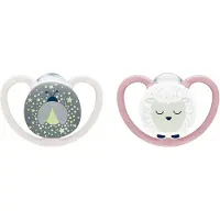 Nuk Perfect Match Air Night fopspeen siliconen 0-6m 2st