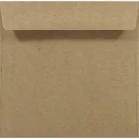 Netuno Ecologische bruine enveloppen vierkant K4-155 - 155 x 155 mm - 25 stuks - HK zelfklevend met plakstrip - 100 gram - Eko Design -