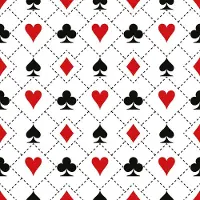 Ambiente Tafel diner servetten - Las Vegas Casino Kaarten - 20x stuks - 33 x 33 cm