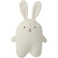 J-Line decoratie Konijn - polyester - wit - small