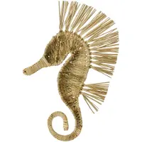 J-Line wanddecoratie Zeepaard - gras - naturel - small